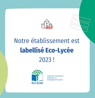 Label Eco-Lycée 2023 : de l’Argent pour le Lycée sur le thème des déchets